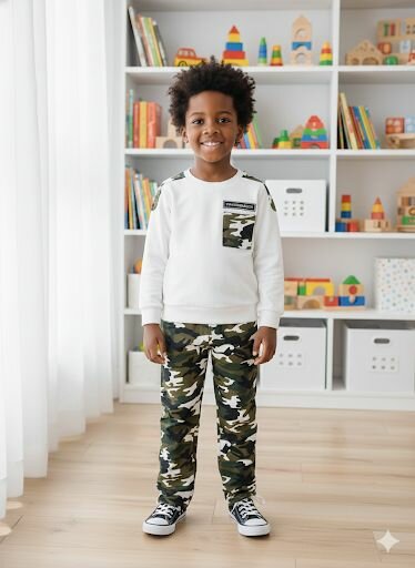 Ensemble blanc-vert trehi,noir