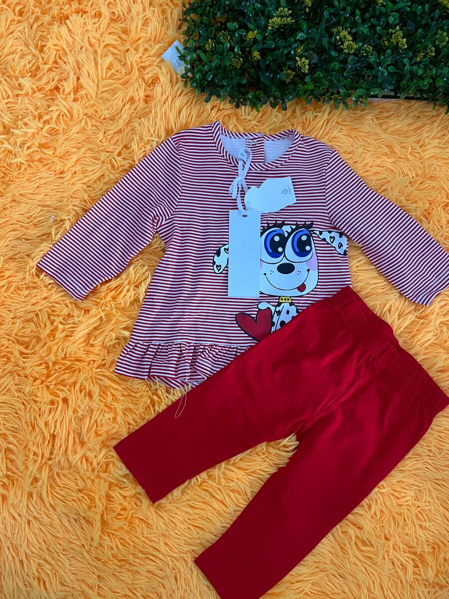 Ensemble Bébé Rayé 6 Mois