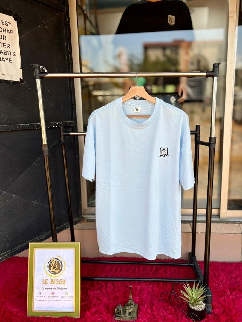 T-shirt bleu unisexe tendance