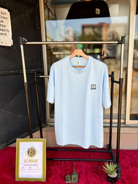 T-shirt bleu unisexe tendance