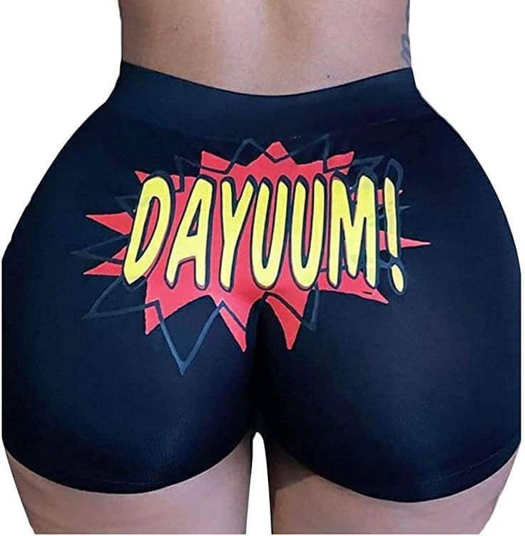 Printed booty shorts