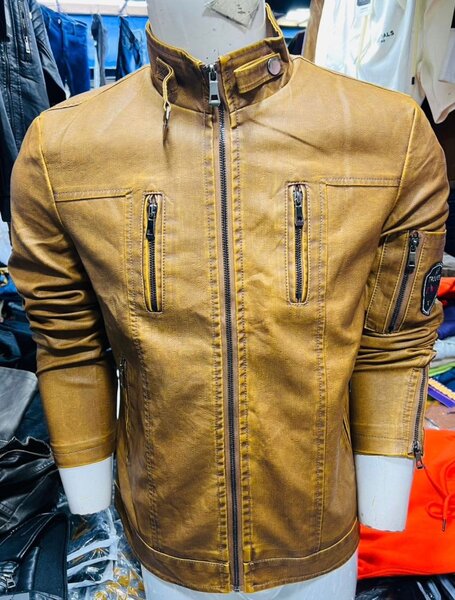 Veste en cuir vintage homme