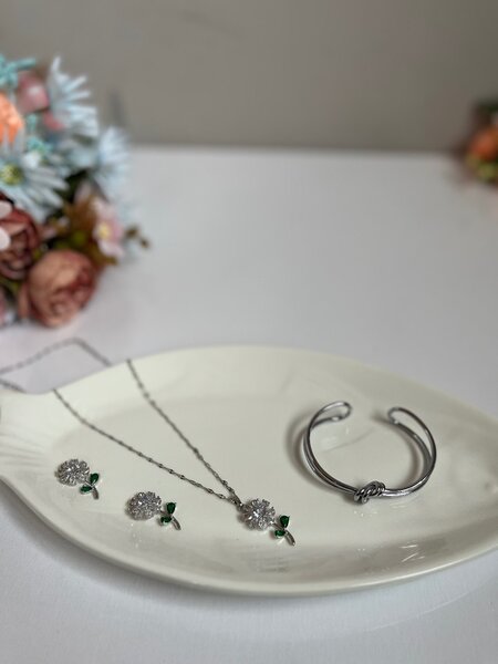 Necklace set and bracelet