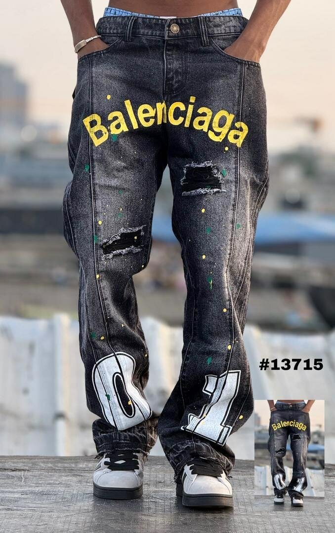 Jeans larges imprimés