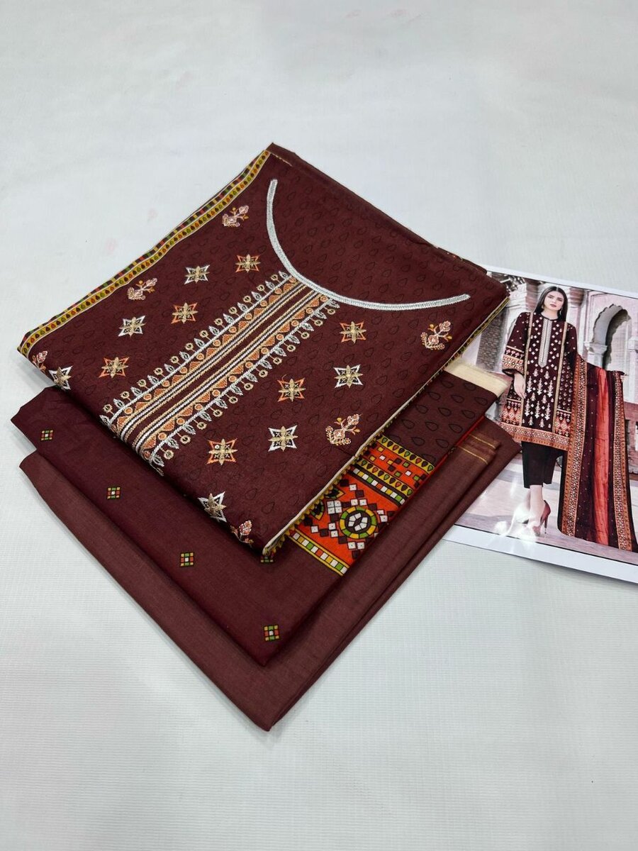 Printed lawn suit