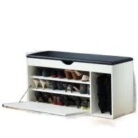 Shoes rack with storage and seat cushion