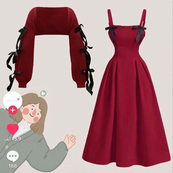 Robe élégante avec nœuds