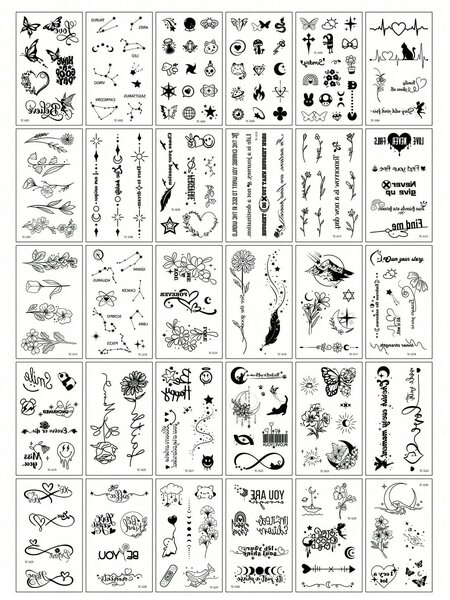 Lot de tatouages temporaires