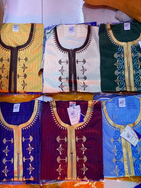 Boubou africain en soie coloré