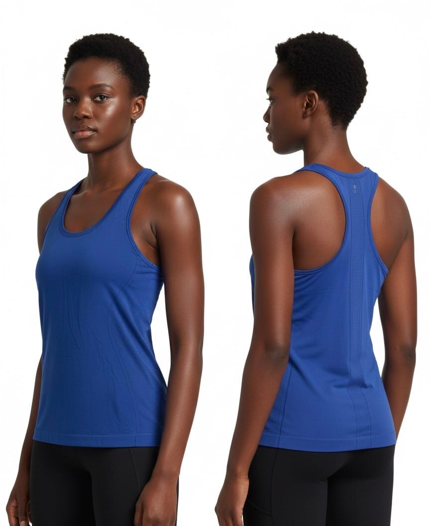 Débardeur Bleu Sport Femme