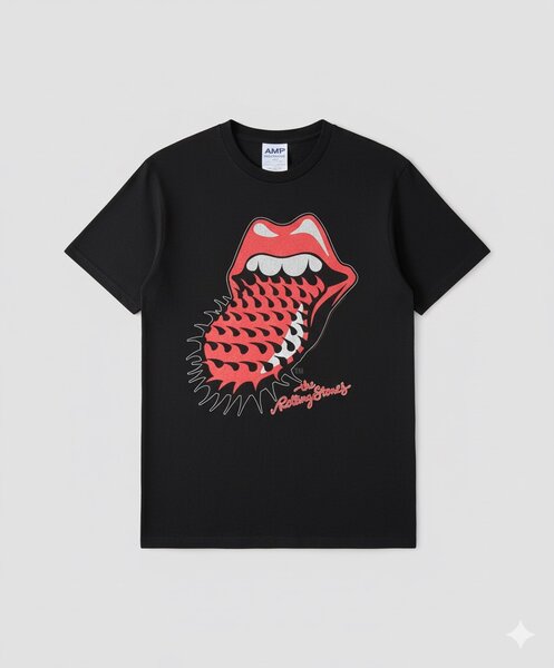 T-shirt noir graphique rock