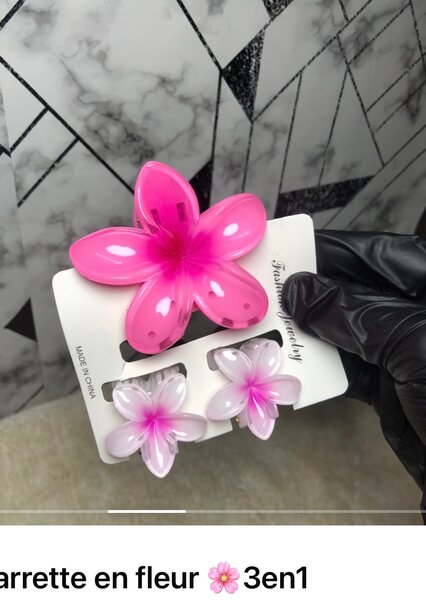 Barrette Fleur 3 en 1
