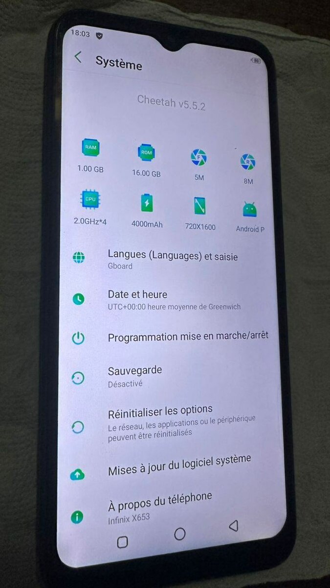 Smartphone Infinix X653 16GB