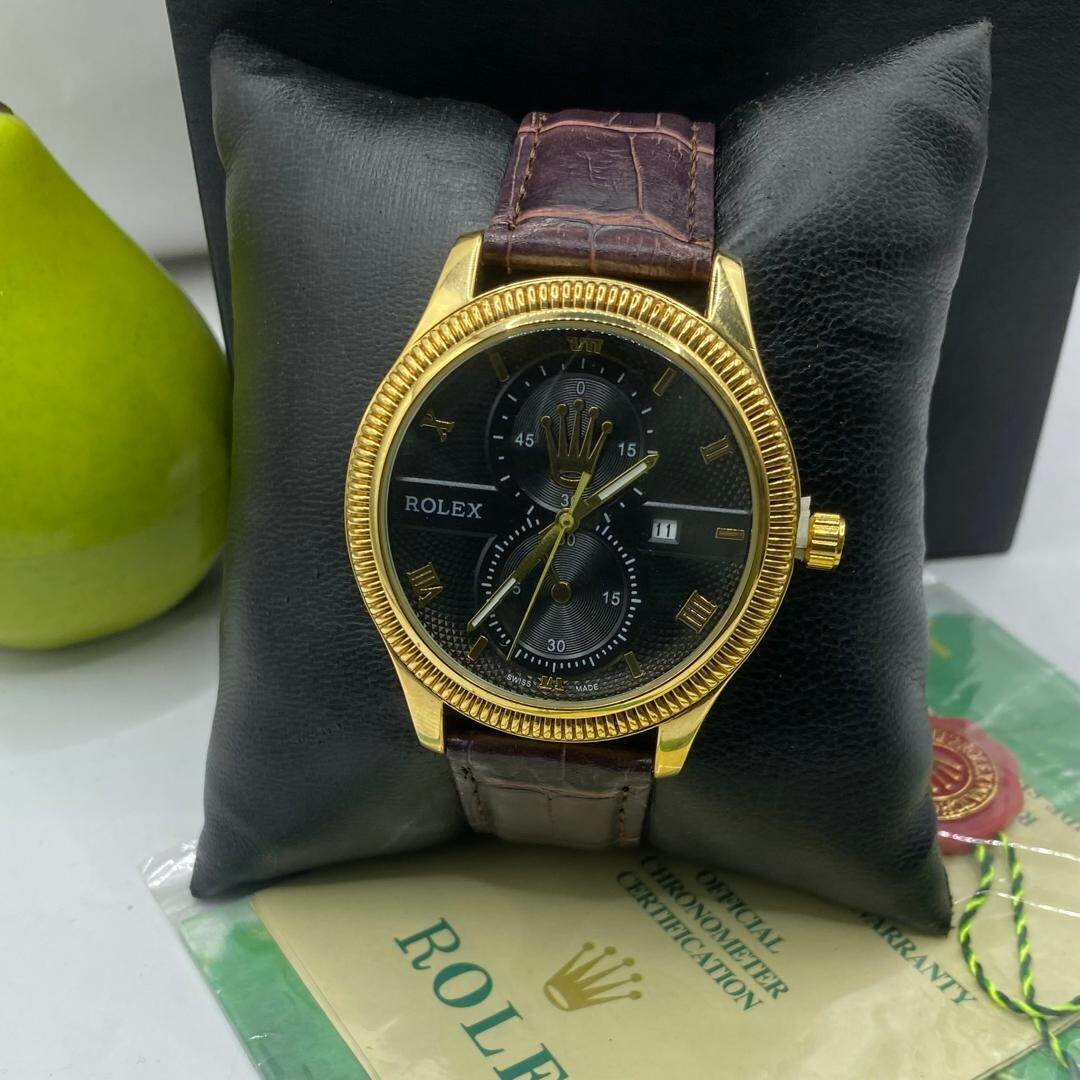 Rolex leather watch