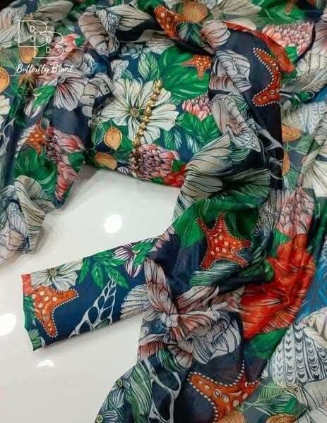 Printed lawn suit