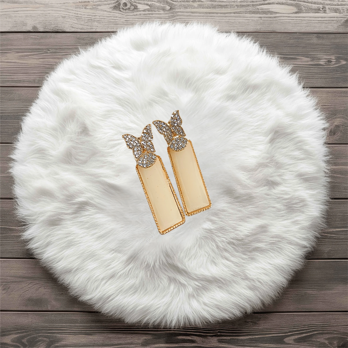 Long Stud Butterfly Earrings