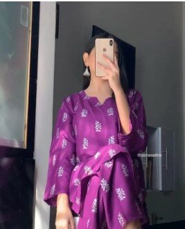 Summer New Trendy Block Printed 2pc Dress For girls and Women's