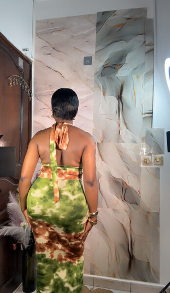 Robe longue dos nu tie-dye chic