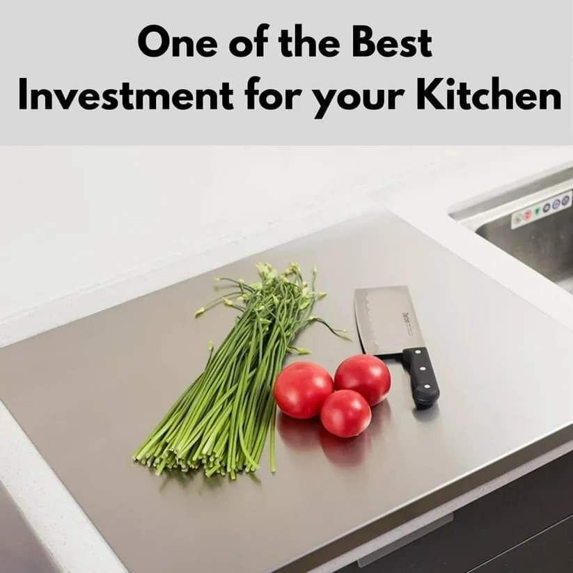 Vegetables and meat steel cutting board