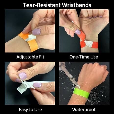 Disposable event paper wristbands