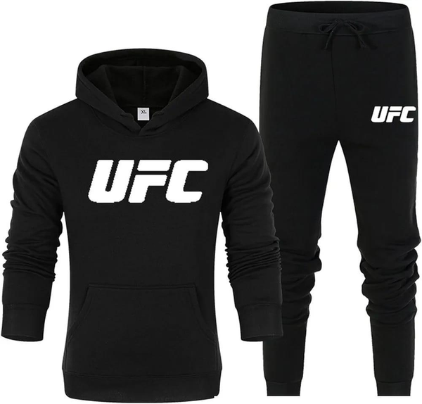 2 PCs Men fleece Plain Hoddie Track Suit