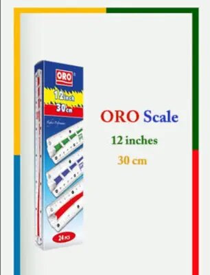 ORO Transparent Scale 12 inch 30 cm with fine quality(Pack of 6)