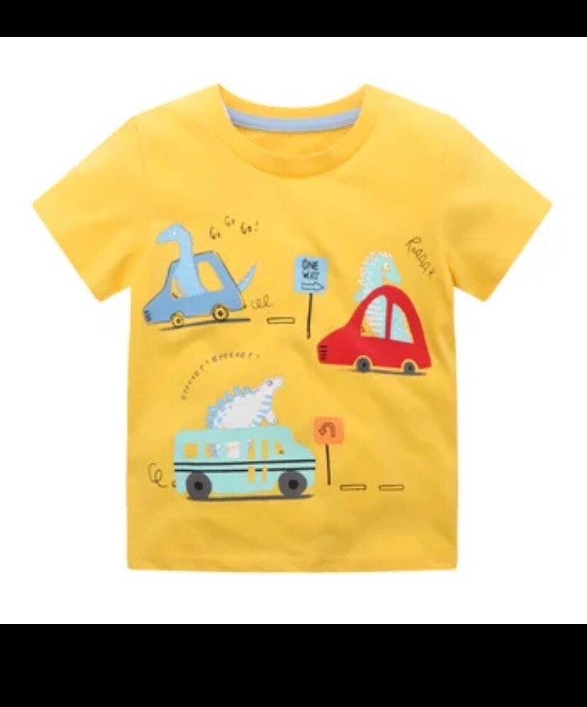 Yellow CARS T-Shirt (Premium Quality)