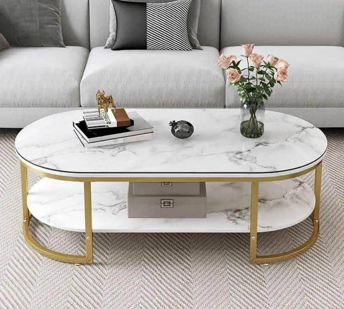 Table basse design moderne en marbre