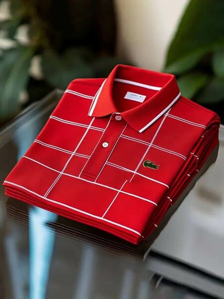 Polo homme élégant à carreaux