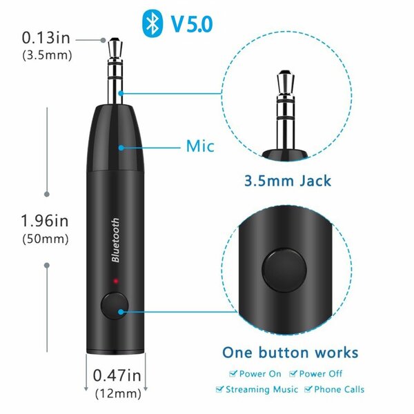 Récepteur Bluetooth Aux 5.0