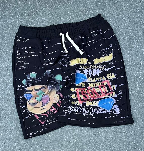 Short de bain homme imprimé graffiti