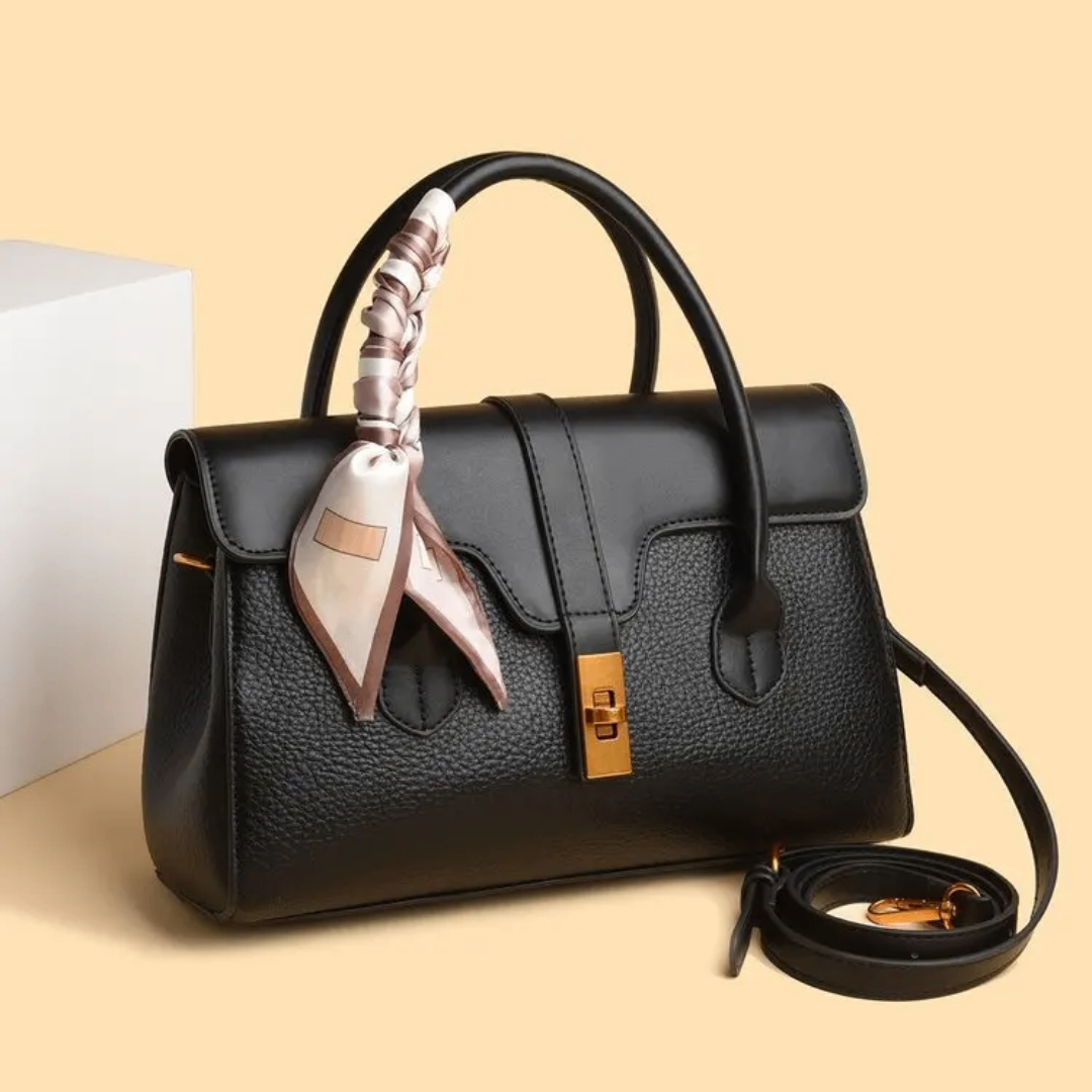 Sac à main élégant cuir noir