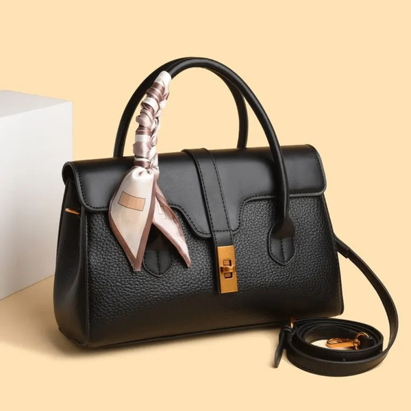 Sac à main élégant cuir noir