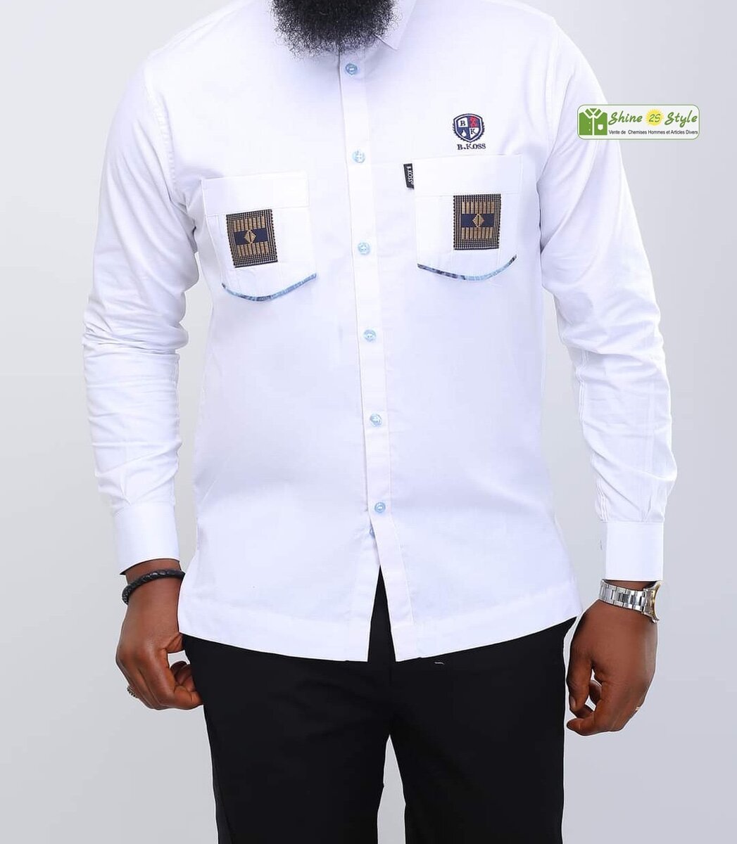 Chemise blanche élégante pour hommes