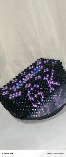 Boîte à mouchoirs perles colorée