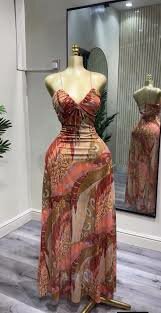 Robe longue imprimée élégante