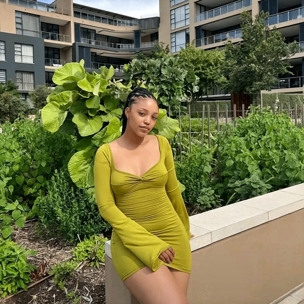 Robe moulante vert vif