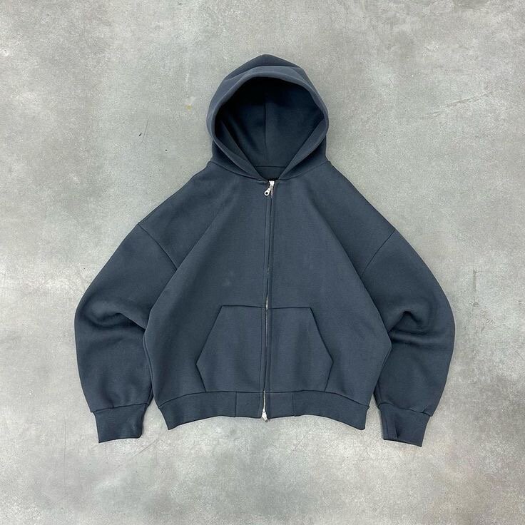 Veste à capuche zippée noire