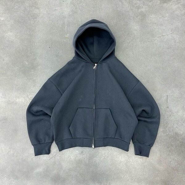 Veste à capuche zippée noire