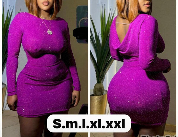 Robe Moulante Pailletée Femme