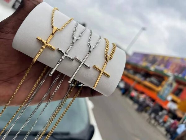 Collier Croix en Acier inoxydable