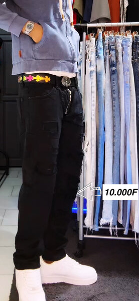 Pantalon Cargo Noir Homme