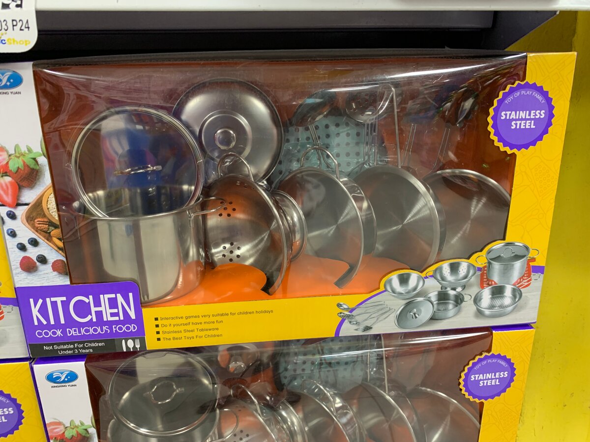 Set de cuisine enfant inox
