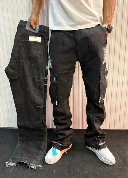 Pantalon cargo noir tendance