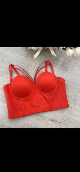 Bustier Femme Rouge Élégant