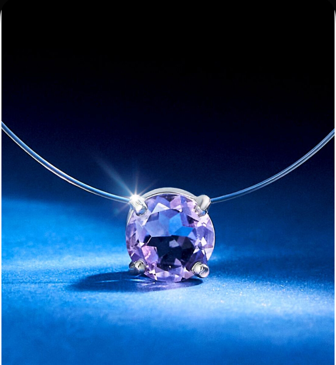 Collier avec améthyste violett