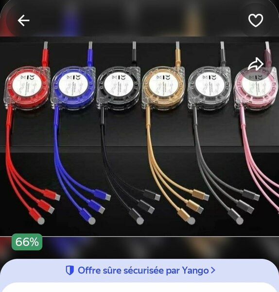 Câble USB Multiple Rétractable