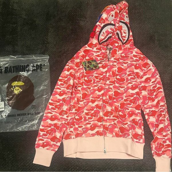 Sweat à capuche Bape camouflage rouge