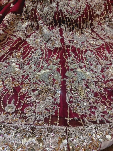Bridal lehnga mehroon color