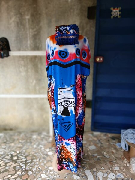 Boubou motif femme africaine